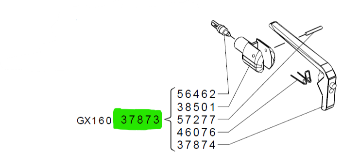 Håndtag, komplet, Grillo