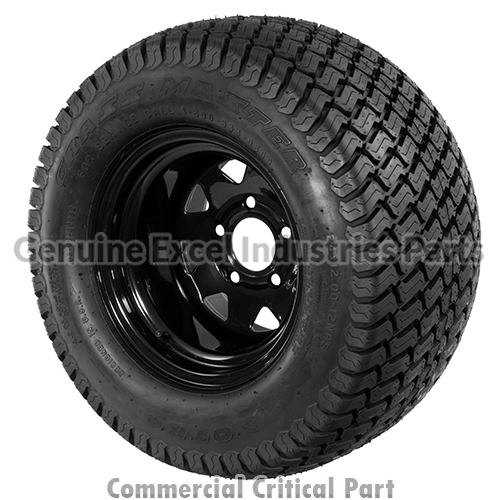 Baghjul kmpl. 24x12x12 m. sort fælg, Z Diesel