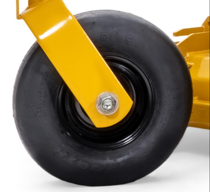 [607964] Del-massivt forhjul, Sort (bestil 2 stk v/ sæt) 13x6.50 Black