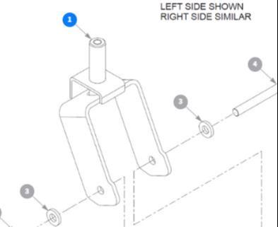 [120440] Forgaffel f. 9" hjul W/A CASTER